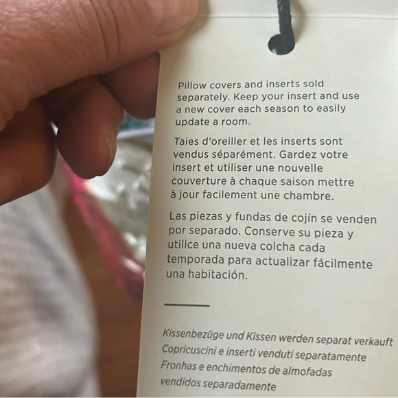 NWT West Elm Art Deco Pillow.  Blue, Gold, Red with White Background. Metallic - Picture 10 of 15